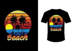 strand illustratie t-shirt, Californië. t-shirtontwerp, print klaar, reizen, illustratie, zomerdag, palm, strand gratis vector