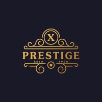 letter x luxe logo bloeit kalligrafische elegante ornamentlijnen. zakelijk teken, identiteit voor restaurant, royalty, boetiek, café, hotel, heraldisch, sieraden en mode-logo ontwerpsjabloon vector