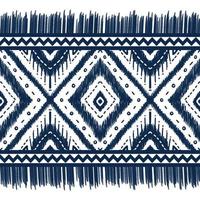 marine indigo blauwe diamant op een witte achtergrond. geometrische etnische oosterse patroon traditioneel ontwerp voor, tapijt, behang, kleding, verpakking, batik, stof, vector illustratie borduurstijl