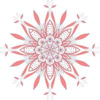 flikkerende mandala in blauwe en roze kleuren. vectorillustratie vector