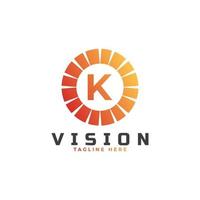 visie eerste letter k logo ontwerpsjabloon element vector