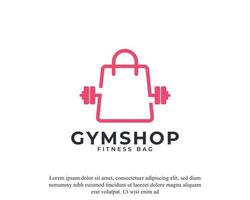 fitness verkoop pictogram, sportschool winkel logo ontwerp vector sjabloon element