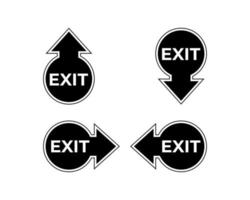 exit sign in vector, gebruiksvriendelijke en print ontwerpsjablonen vector