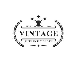 vintage retro badge voor kleding kleding logo embleem ontwerp inspiratie vector