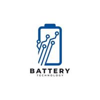 macht batterij tech logo pictogram vector illustratie ontwerpsjabloon