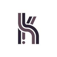 eerste letter k logo meerdere lijnstijl met stip symbool pictogram vector ontwerp inspiratie