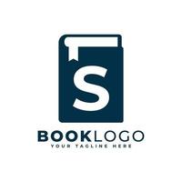 letter eerste s boek logo ontwerp. bruikbaar voor onderwijs-, bedrijfs- en bouwlogo's. platte vector logo ontwerp ideeën sjabloon element