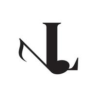 letter l met muziek keynote logo ontwerpelement. bruikbaar voor bedrijfs-, musical-, entertainment-, platen- en orkestlogo's vector