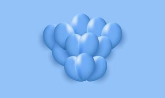 3d illustratie ballonnen zeer blauwe trendkleur vector