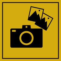 Retro camera-icoontje vector