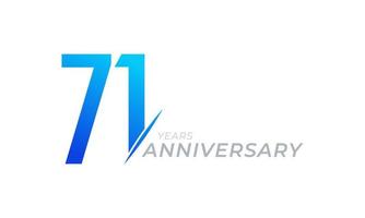 71 jaar verjaardag viering vector. de gelukkige verjaardagsgroet viert de illustratie van het sjabloonontwerp vector