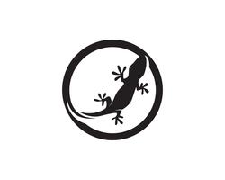 Hagedis Chameleon Gecko Silhouet zwarte vector