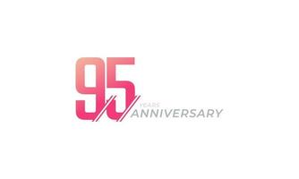 95 jaar verjaardag viering vector. de gelukkige verjaardagsgroet viert de illustratie van het sjabloonontwerp vector