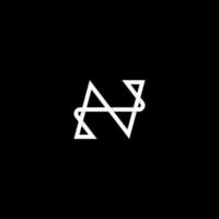 stijlvolle minimale letter n monogram logo ontwerp vector