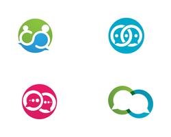 bubble chat-logo vector