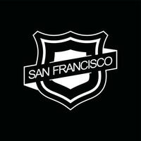 san francisco element van mannen mode en moderne schild stad in typografie grafisch design.vector afbeelding. vector