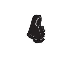 hijab vector zwart logo