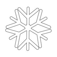 Sneeuwvlok pictogram symbool teken vector