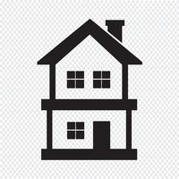 Huis pictogram symbool teken vector