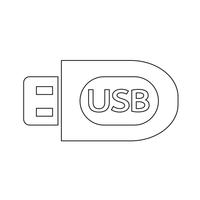 USB-pictogram symbool teken vector