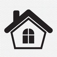 Huis pictogram symbool teken vector