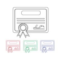 Certificaat pictogram symbool teken vector