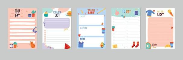 planner stickers set vector