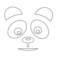 Panda pictogram symbool teken vector