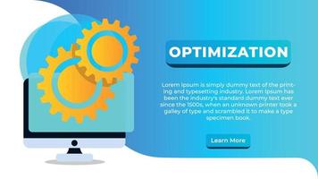 optimalisatie website banner ontwerpsjabloon vector