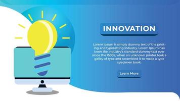 innovatie website banner ontwerpsjabloon vector