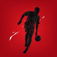 voetbal silhouet plons vector