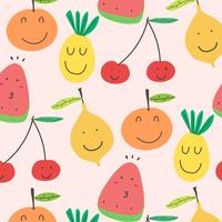 Schattig fruit patroon achtergrond. Vector illustratie.