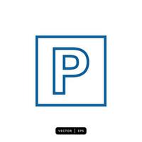 parkeren pictogram vector - teken of symbool