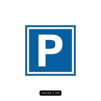 parkeren pictogram vector - teken of symbool