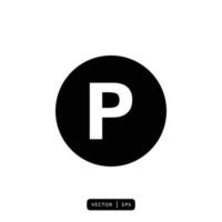 parkeren pictogram vector - teken of symbool