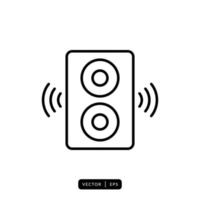 audio luidspreker pictogram vector - teken of symbool