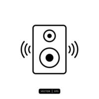 audio luidspreker pictogram vector - teken of symbool