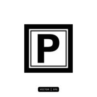 parkeren pictogram vector - teken of symbool