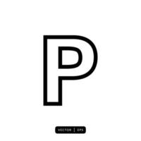 parkeren pictogram vector - teken of symbool