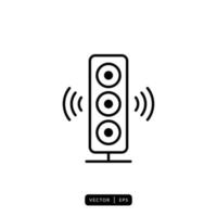 audio luidspreker pictogram vector - teken of symbool