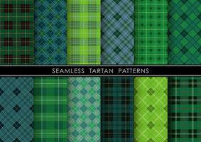 Naadloze geruite Tartan set, vectorillustratie. vector