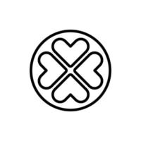 klaverblad lijn pictogram logo vector