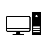 computer bureaublad vector pictogram, vector illustratie eps.10