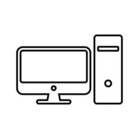 computer bureaublad vector pictogram, vector illustratie eps.10