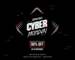 cyber monday creatief ontwerp en te koop aangeboden. vector