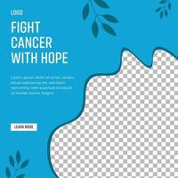 social media post over kanker nieuw en creatief vector