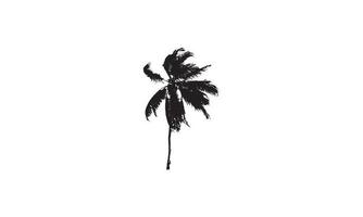 logo ontwerp van palm vector illustratie zwart-wit