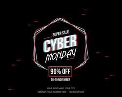 cyber monday creatief ontwerp en te koop aangeboden. vector