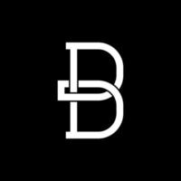 b monogram brief vector