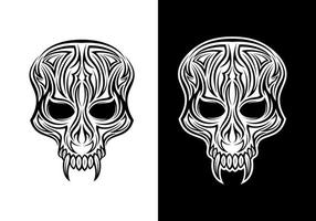 demon gezicht tribal tattoo ontwerp vector